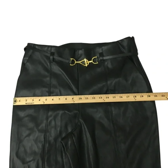 INC Black Vegan Faux Leather High Waisted Pants - Women’s 16 - Picture 4 of 13